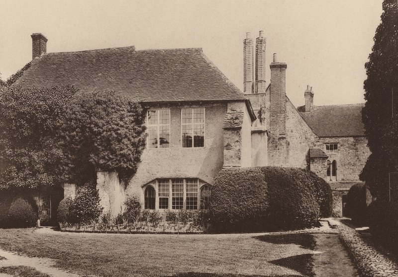 Vid Amberley Castle, West Sussex (svartvitt foto) av William Galsworthy Davie