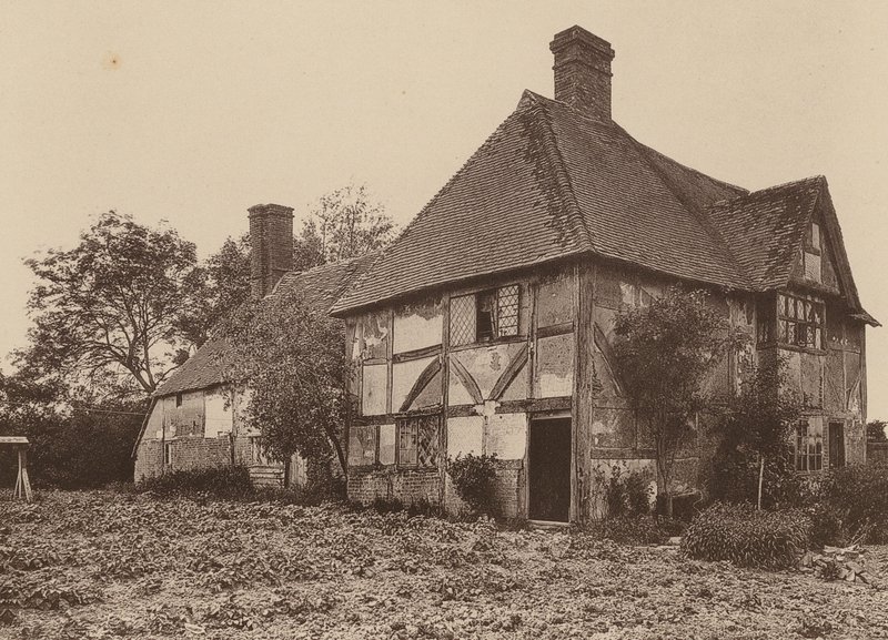 Vid Little Dixter, Northiam, Sussex (svartvitt foto) av William Galsworthy Davie