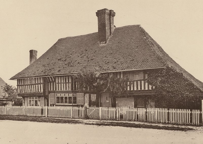 Bell Farm House, Harrietsham, Kent (svartvitt foto) av William Galsworthy Davie