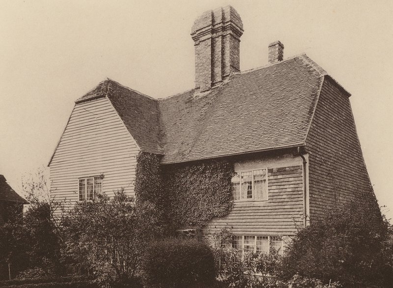 Collins Farm, Sissinghurst, Kent (svartvitt foto) av William Galsworthy Davie