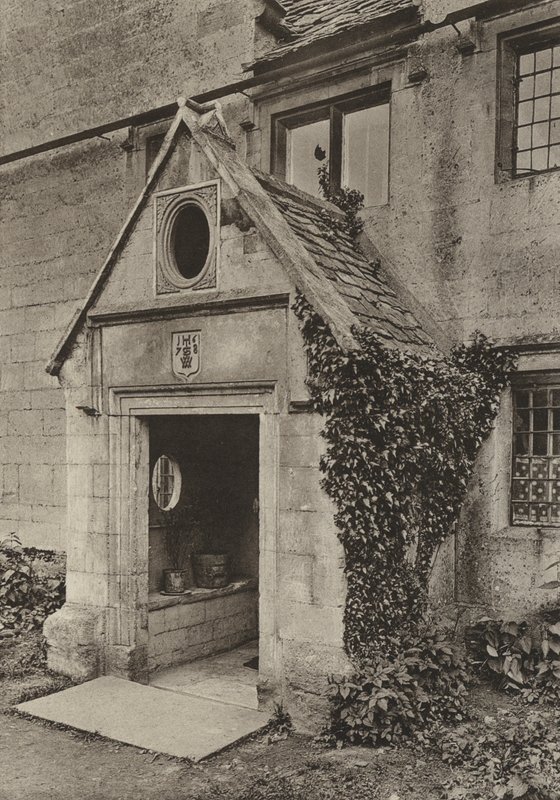 Dörröppning, veranda vid Cap Mill, Painswick, Gloucestershire (s/v foto) av William Galsworthy Davie