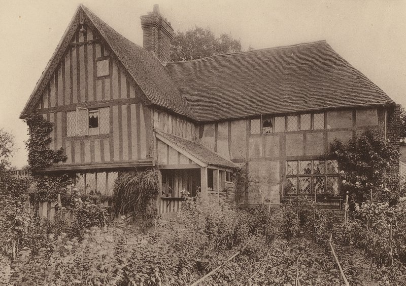 Horseshoe House, Beckley, Sussex (svartvitt foto) av William Galsworthy Davie
