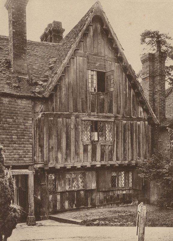 På kyrkogården, Penshurst, Kent (svartvitt foto) av William Galsworthy Davie