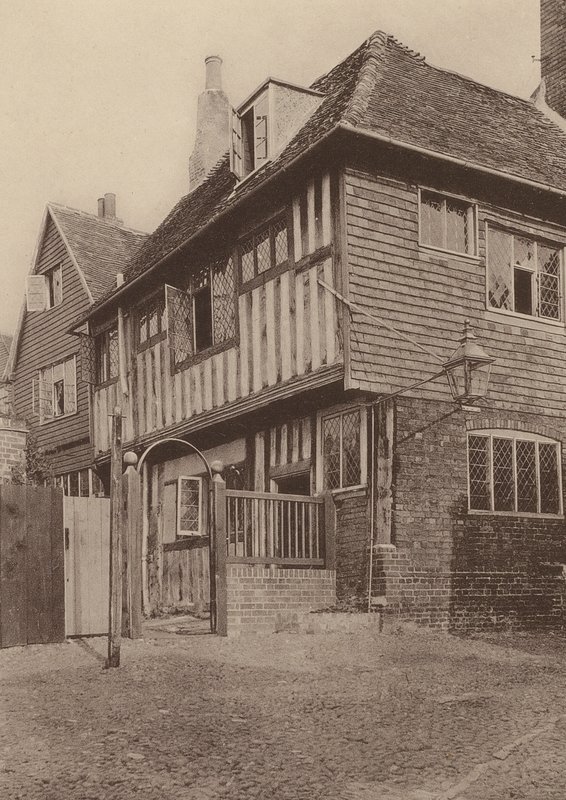 Mermaid Inn, Rye, Sussex (svartvitt foto) av William Galsworthy Davie