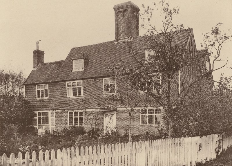 Swiggshole Farmhouse, Horsmonden, Kent (svartvitt foto) av William Galsworthy Davie
