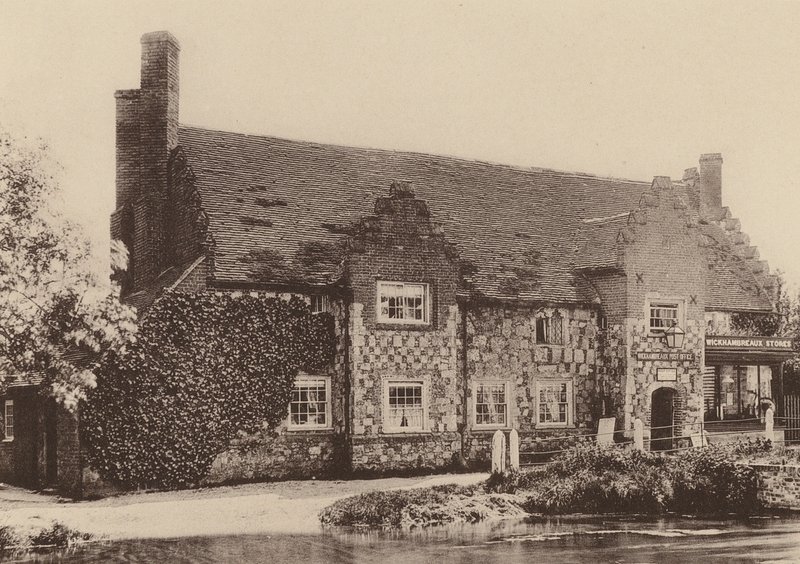 The Post Office, Wickhambreaux, Kent (svartvitt foto) av William Galsworthy Davie