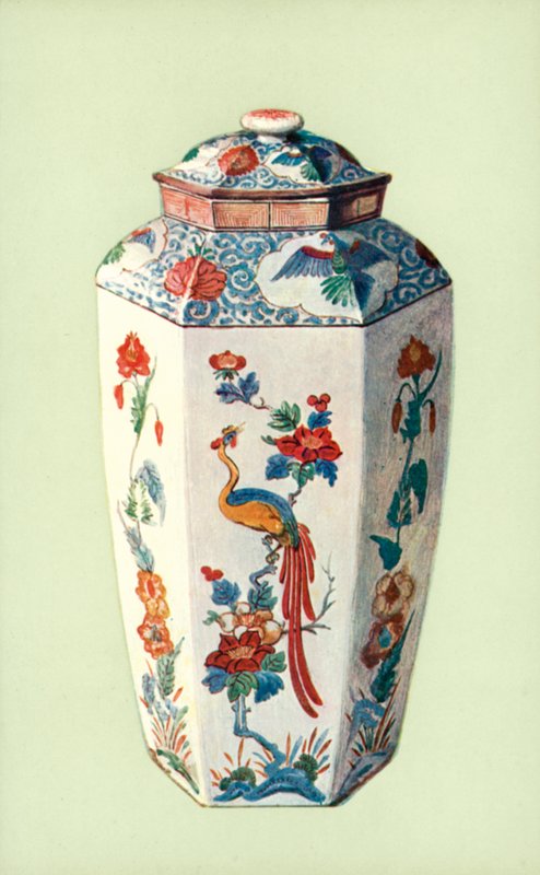 Burk, Chelsea, i japansk stil (färg litho) av William Gibb