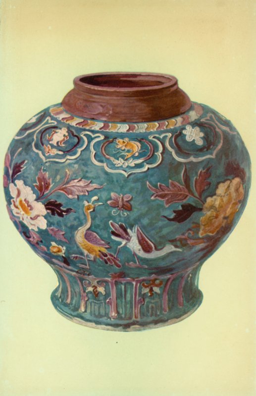 Burk, kinesisk, tidig Ming-dynastin (färg litho) av William Gibb