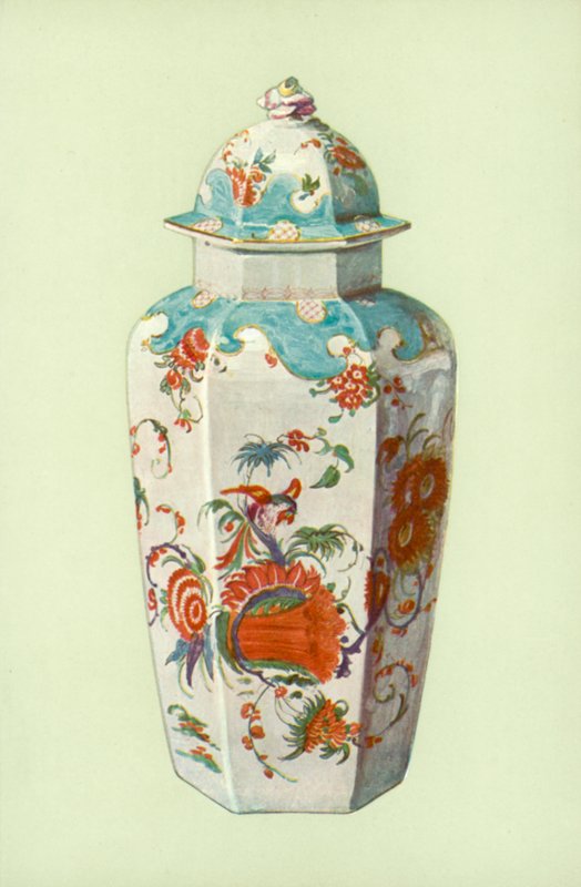 Vas, Worcester, med japanskt mönster (färg litho) av William Gibb