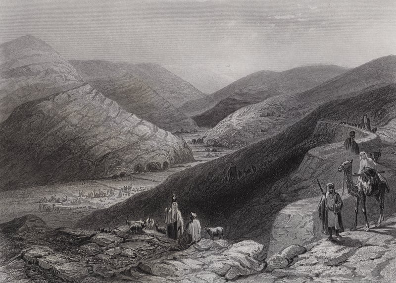 Etham, nära Betlehem (gravyr) av William H. Bartlett