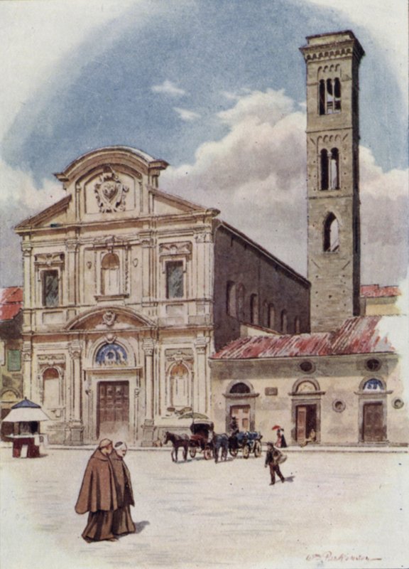 All Saints, Florens (färg litho) av William H. Parkinson