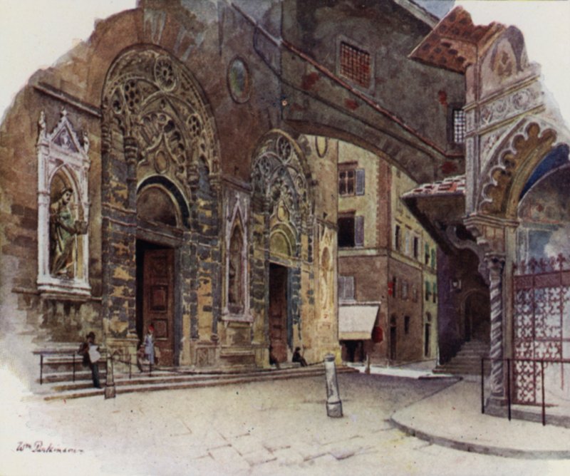 Eller San Michele, Florens (färg litho) av William H. Parkinson
