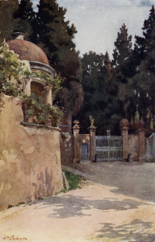 The Boboli, Florens (färg litho) av William H. Parkinson