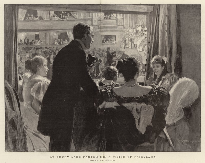 På Drury Lane Pantomime, a Vision of Fairyland av William Hatherell