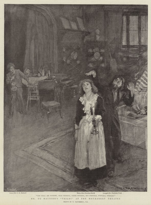 Du Mauriers Trilby på Haymarket Theatre av William Hatherell
