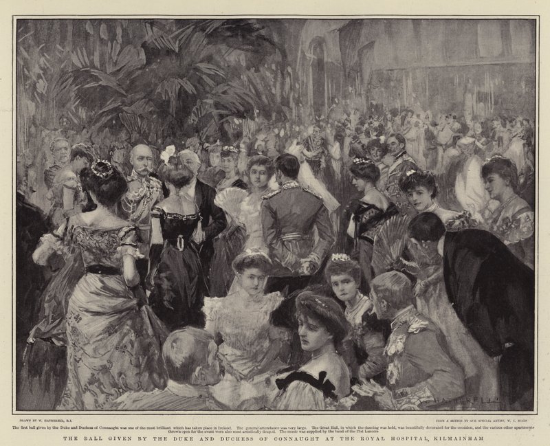 Balen som ges av hertigen och hertiginnan av Connaught på Royal Hospital, Kilmainham av William Hatherell