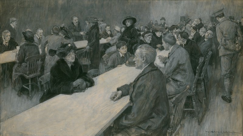 Fienden i England: besöksdag i interneringslägret nära London av William Hatherell