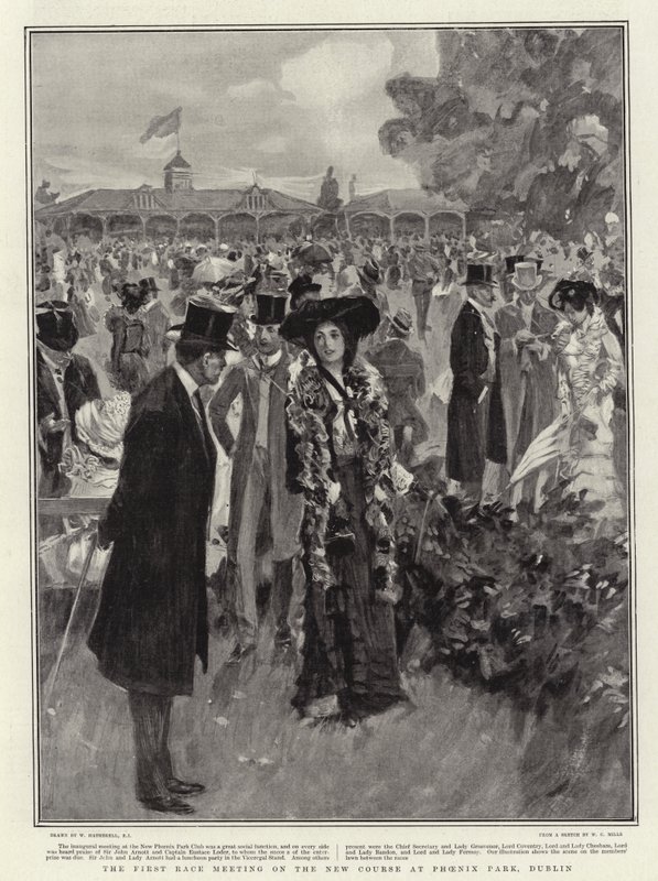 Det första tävlingsmötet på den nya banan i Phoenix Park, Dublin av William Hatherell