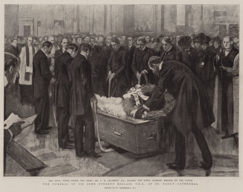 Sir John Everett Millais, PRA, begravning i St Paul