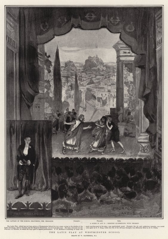 Latinspel på Westminster School av William Hatherell