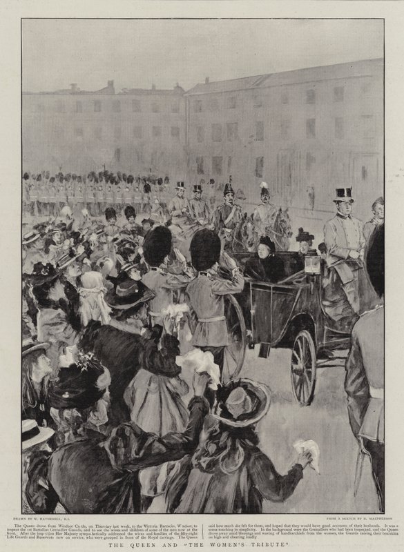 Drottningen och Kvinnornas hyllning av William Hatherell