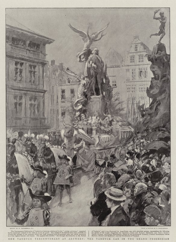 Vandycks jubileum i Antwerpen, Vandyckbilen i den stora processionen av William Hatherell