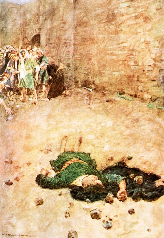 Steningen av Stefan av William Hatherell