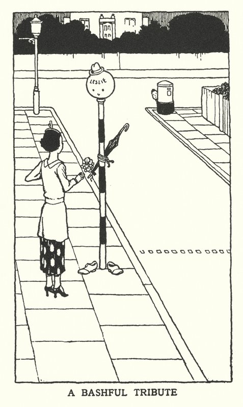 En blyg hyllning (litho) av William Heath Robinson