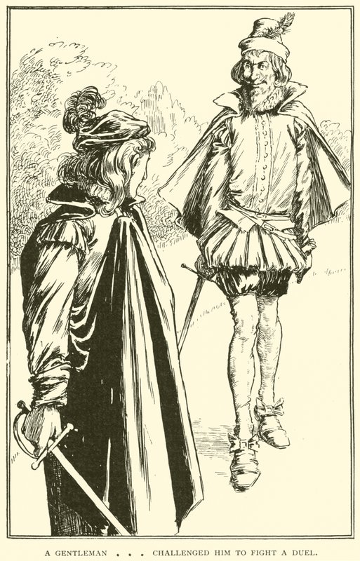 En gentleman ? utmanade honom att utkämpa en duell av William Heath Robinson