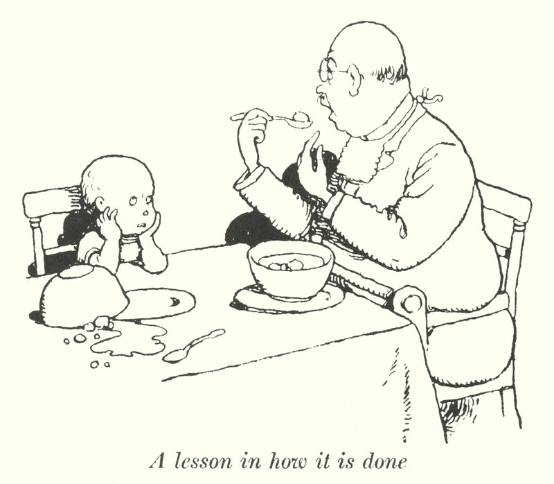 En lektion i hur det görs (litho) av William Heath Robinson