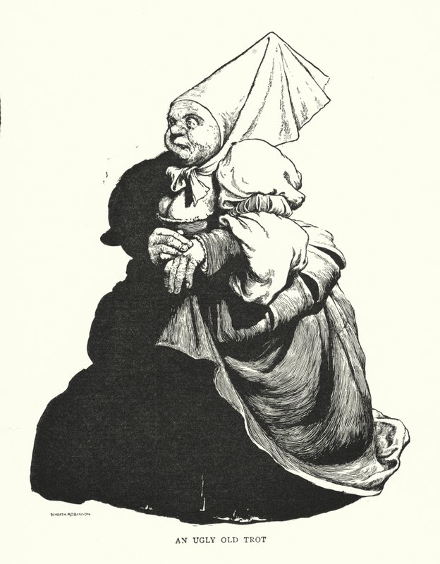 En ful gammal trav (litho) av William Heath Robinson