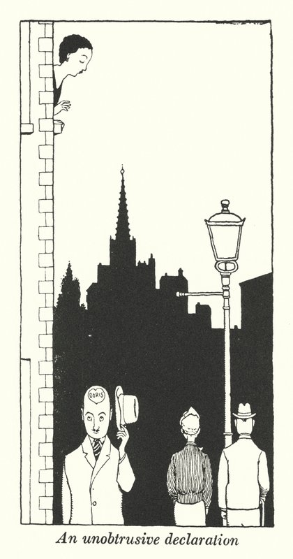 En diskret deklaration (litho) av William Heath Robinson
