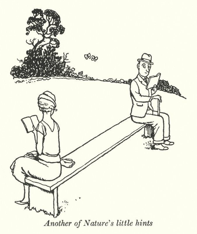 En annan av naturens små tips (litho) av William Heath Robinson