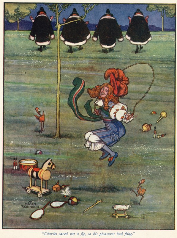 Charles brydde sig inte om ett fikon, så hans nöjen slängde iväg av William Heath Robinson