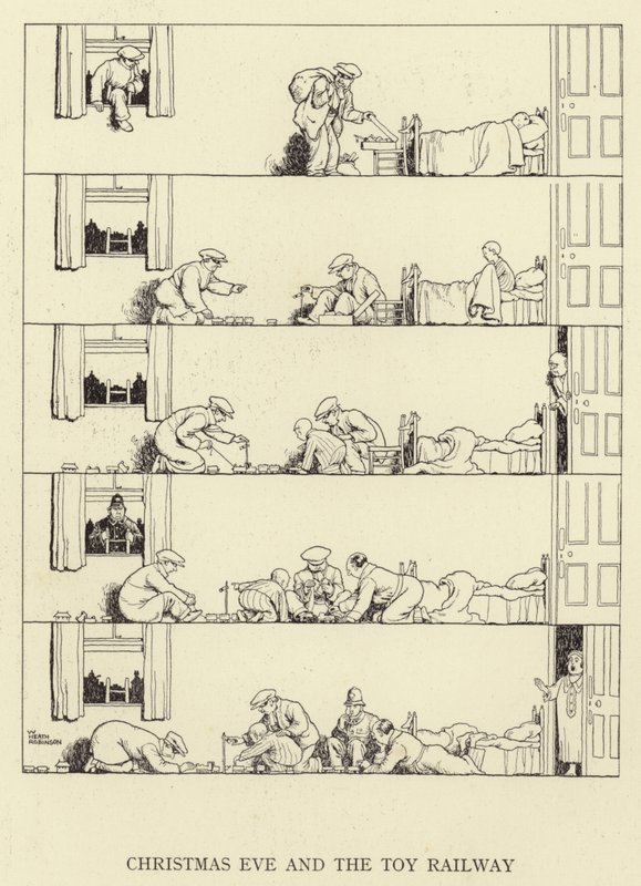 Julafton och leksaksjärnvägen av William Heath Robinson