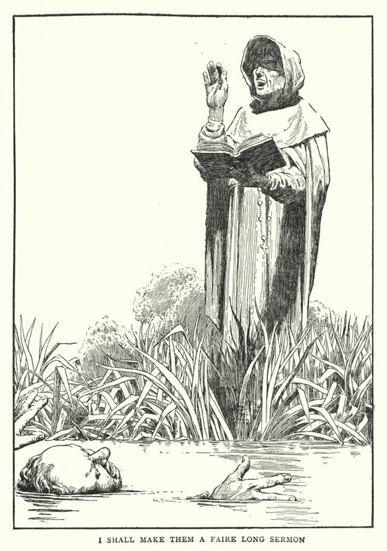 Jag ska göra dem till en ganska lång predikan (litho) av William Heath Robinson