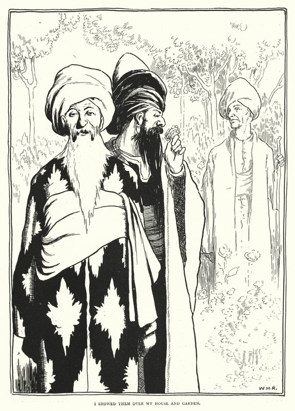 Jag visade dem över mitt hus och trädgård (gravyr) av William Heath Robinson