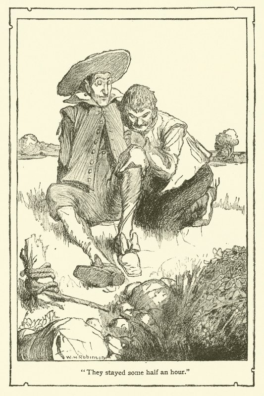 Illustration för Don Quijote (litho) av William Heath Robinson