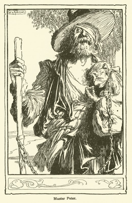 Illustration för Don Quijote (litho) av William Heath Robinson