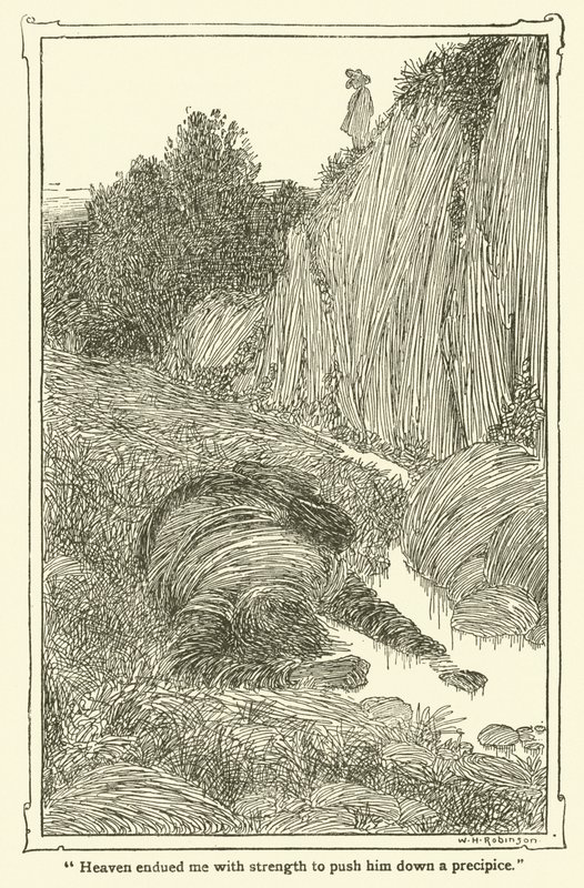 Illustration för Don Quijote (litho) av William Heath Robinson