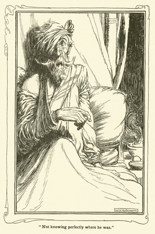 Illustration för Don Quijote (litho) av William Heath Robinson
