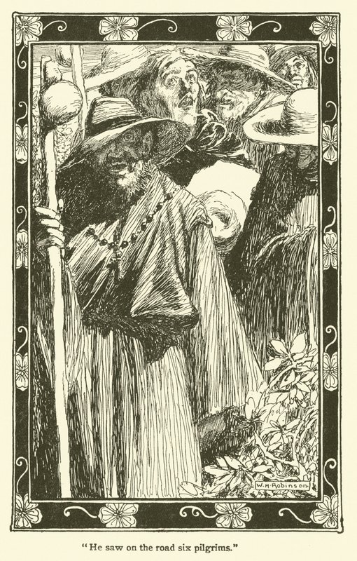 Illustration för Don Quijote (litho) av William Heath Robinson