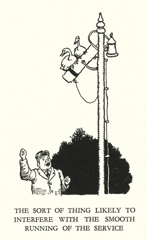 Illustration för Railway Ribaldry av W Heath Robinson (litho) av William Heath Robinson