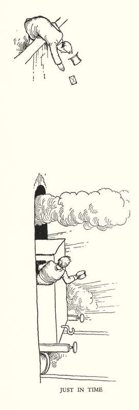 Illustration för Railway Ribaldry av W Heath Robinson (litho) av William Heath Robinson