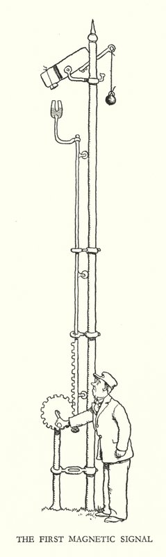 Illustration för Railway Ribaldry av W Heath Robinson (litho) av William Heath Robinson