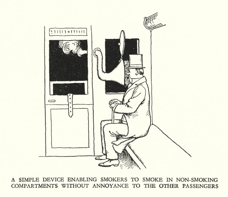 Illustration för Railway Ribaldry av W Heath Robinson (litho) av William Heath Robinson