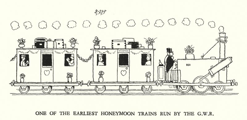 Illustration för Railway Ribaldry av W Heath Robinson (litho) av William Heath Robinson