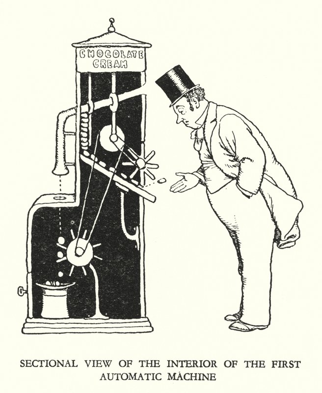Illustration för Railway Ribaldry av W Heath Robinson (litho) av William Heath Robinson