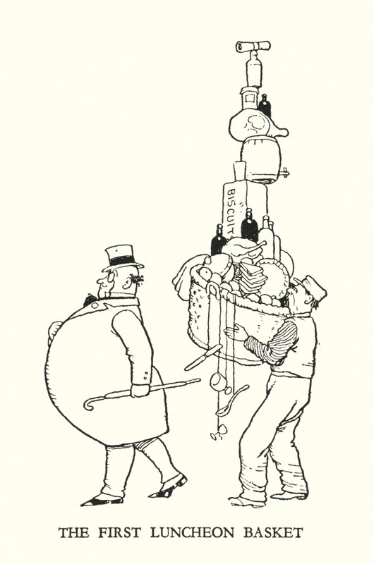 Illustration för Railway Ribaldry av W Heath Robinson (litho) av William Heath Robinson