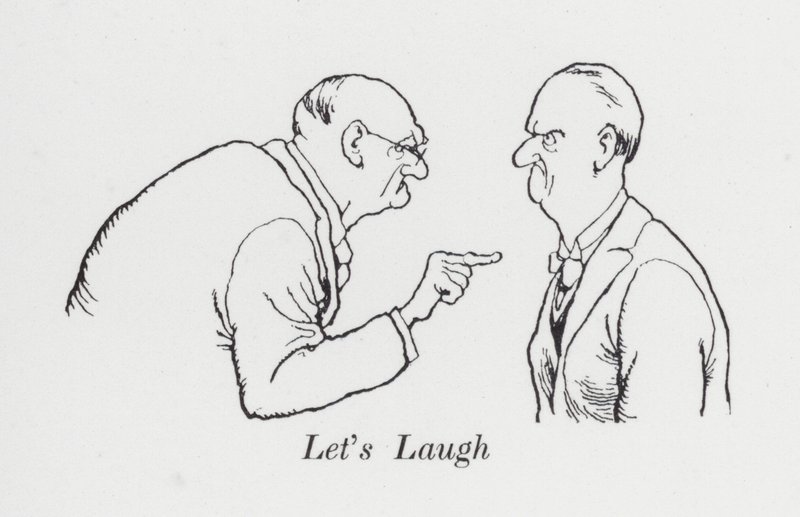 Låt oss skratta (litho) av William Heath Robinson